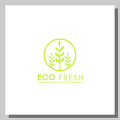 eco fresh logo, can be used for website and company logos