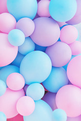 pink and mint balloons photo wall birthday decoration