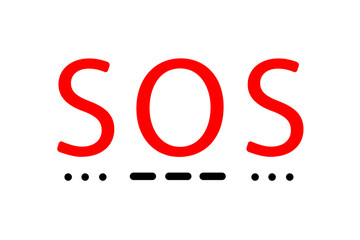 SOS. International Morse code. Vector illustration © Crazy nook