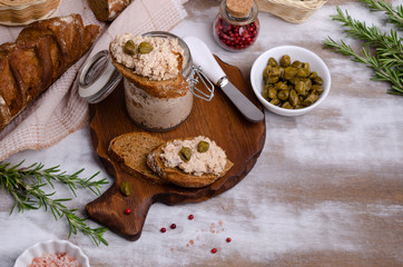 Fish pate with capers