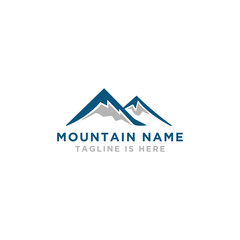 Creative logo design and unique symbols with mountains and rivers. - Vector