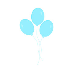 This is cute balloon in flat style isolated on white background. cartoon illustration. Could be used for postcards, banners, flyers, postcards, holidays decorations and etc.
