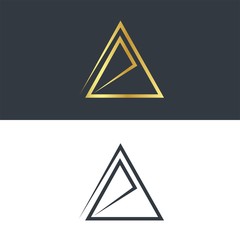 Free vector gold line abstract logo design