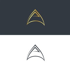 Free vector gold line abstract logo design