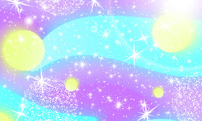 Fototapeta premium Fairy background. Unicorn pattern.