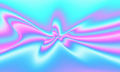 Hologram banner. Fluid flow. Wave background.