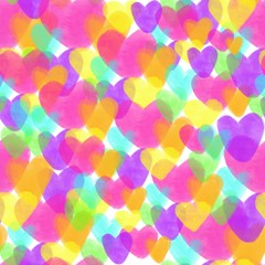 Pattern with  hearts
