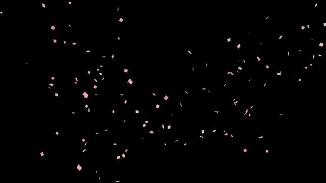 Festive scattering of confetti purple on black background HD