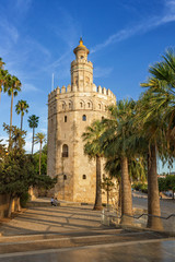 Fototapeta na wymiar Torre del Oro, Tower of Gold, Seville, Spain 