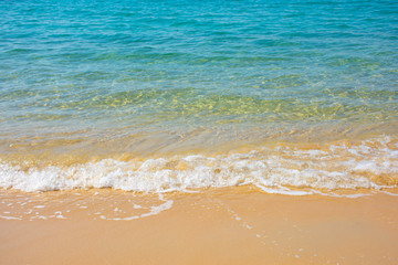 Fototapeta na wymiar Beautiful soft blue wave of the sea.