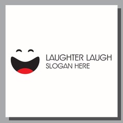 laughter laugh logo, can be used for website and company logos