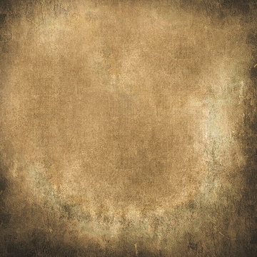 Gold Tan Linen Grungy Vintage Old Paper Textured Dirty Surface Background