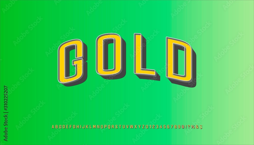 Aufkleber vector of stylized and alphabet design old style typography creative font design abstract modern alp