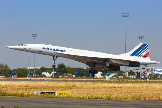 Air France Concorde Airplane Paris Charles De Gaulle Airport