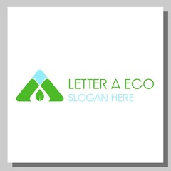 letter a eco logo, can be used for website and company logos