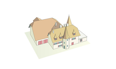 3D drawings of a house