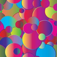 Abstract background. Colored spheres with a gradient and a luminous halo