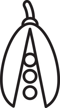 recommend clip art: Black line Kidney beans icon isolated on white background. Vector Illustration