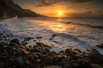 Gran Canaria coastline with great cliffs and views to Atlantic Ocean.