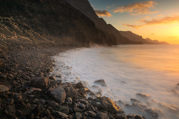 Gran Canaria coastline with great cliffs and views to Atlantic Ocean.