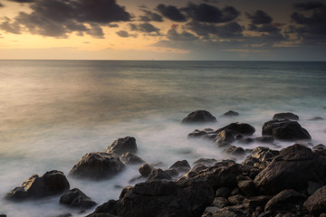 Gran Canaria coastline with great cliffs and views to Atlantic Ocean.