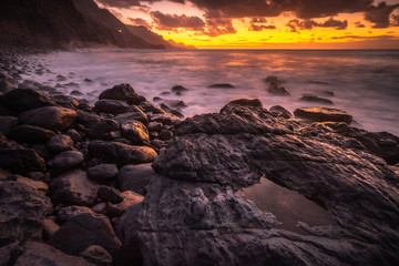 Gran Canaria coastline with great cliffs and views to Atlantic Ocean.