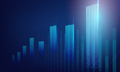 Abstract financial graph background. Vector eps10.