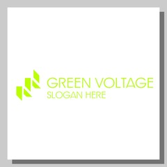 green voltage logo, can be used for website and company logos