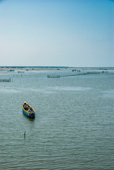 Fishermen boat in a beautiful landschap in jaffna in Sri lanka