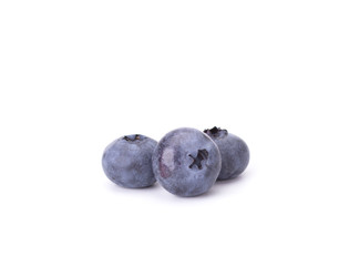Fresh blueberry isolated on white background closeup