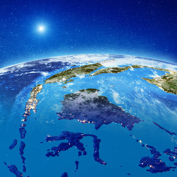 Indonesia from space at night