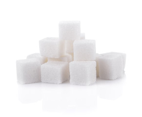 Sugar cube isolated on a white background