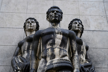 Obraz premium Low angle view of statues, Coimbra, Portugal