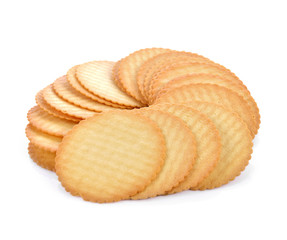 Cracker isolated on over white background