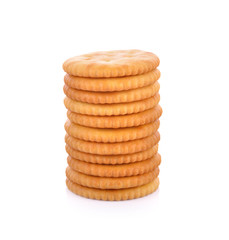 Cracker isolated on over white background