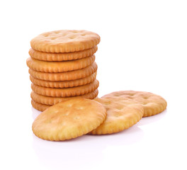 Cracker isolated on over white background