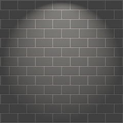 vector background gray brick wall and light