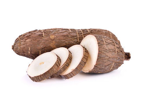 Cassava isolated on a white background