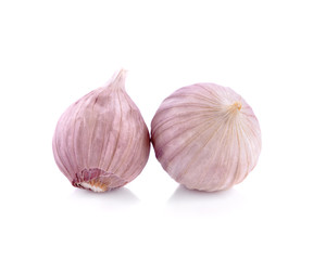 Garlic isolated on white