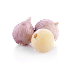 Garlic isolated on white