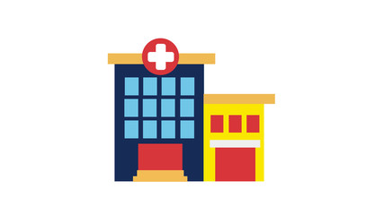 Obraz premium hospital icon on a white background