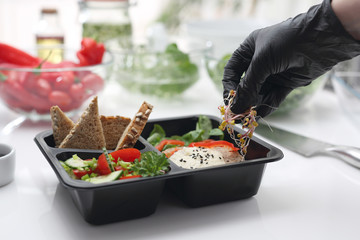 Dietary cattering, preparing a balanced meal for lunch box.