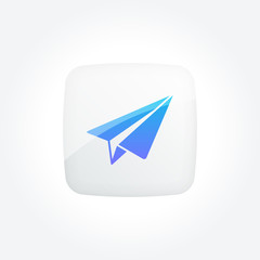 Paper Plane Modern Gradient Icons Set