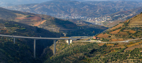 Bridge over a river, Valdigem, Viseu District, Douro Valley, Portugal