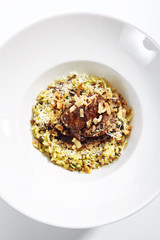 Delicious Italian Risotto with Mushrooms and Beef Cheeks