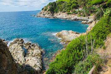 Fototapeta na wymiar Panoramic view of the sea and island.