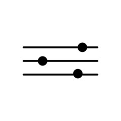 Adjustment icon symbol. Balance multimedia button vector illustration. Setting volume sign 