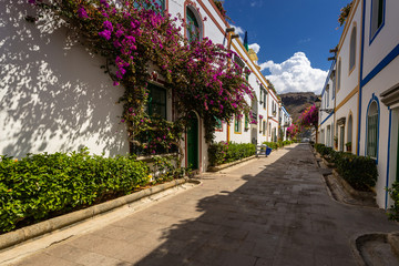 Puerto Mogan in Canary Islands stunning village with ocean view.