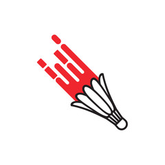Smash badminton icon design template vector isolated