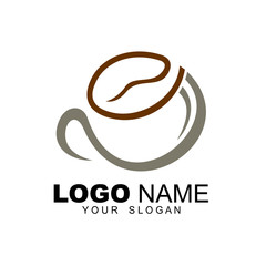 coffee glass logo, coffee drink symbol, logo for cafe and coffee beverage business
